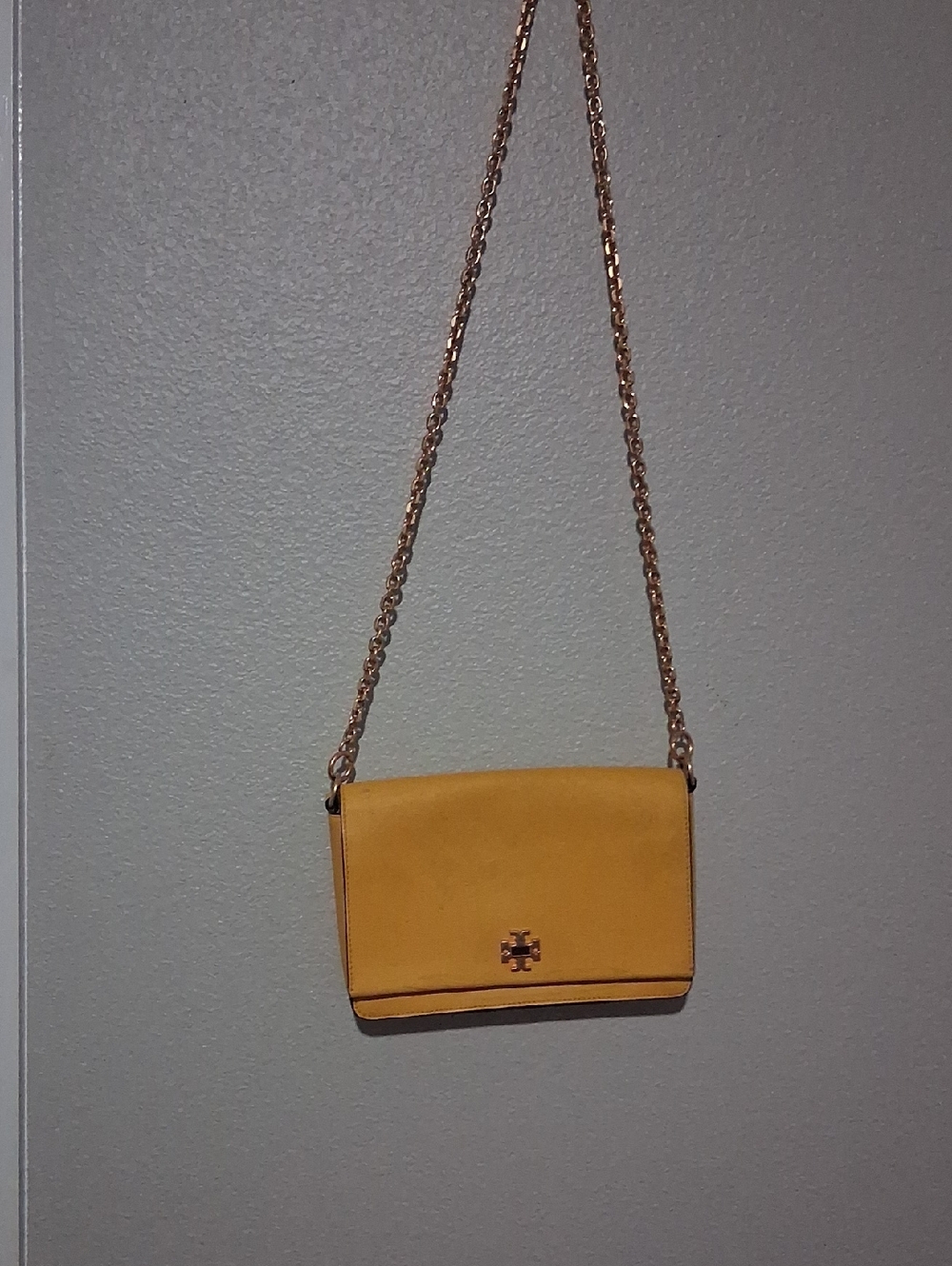 Mustard Yellow Chain Crossbody Bag